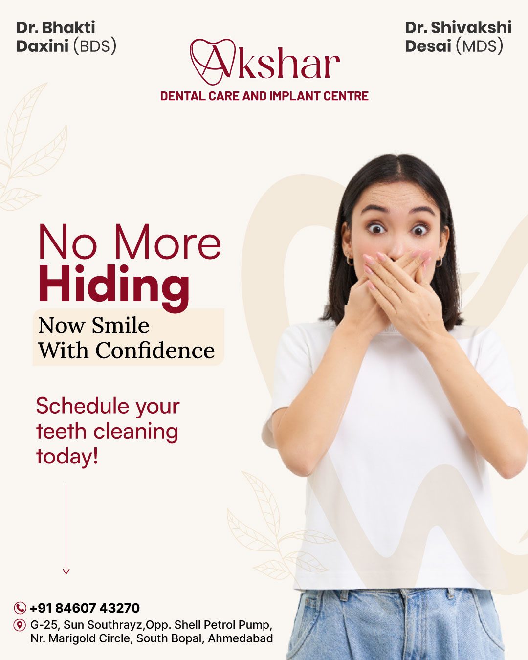 Akshar Dental teeth cleaning reminder